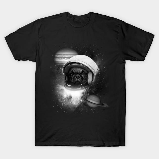 Space Pug T-Shirt by Altambo